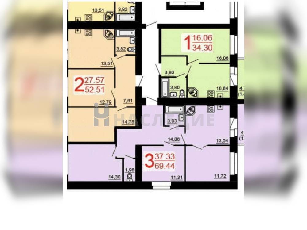 2-комнатная квартира, 53 м2 5/9 этаж, ул. Луговая - фото 8