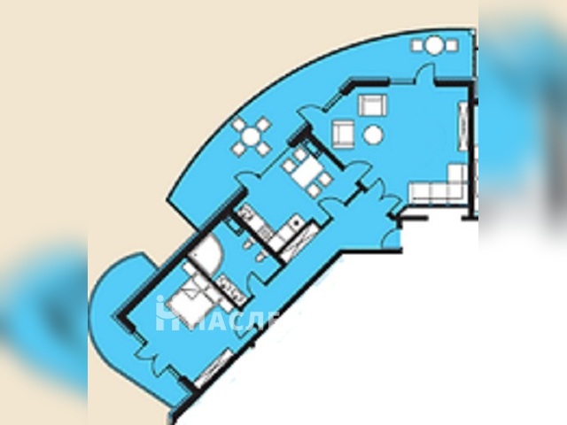 2-комнатная квартира, 147.4 м2 21/21 этаж, Центральный, Центр Сочи, ул. Войкова - фото 1