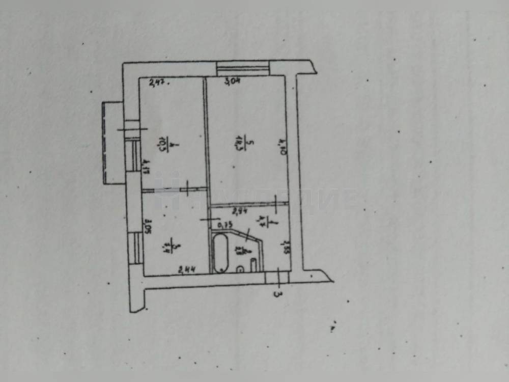2-комнатная квартира, 39.2 м2 2/5 этаж, кв-л. 16-б - фото 3