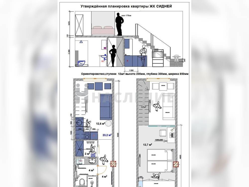 1-комнатная квартира, 36.8 м2 4/4 этаж, Центральный, Макаренко, ул. Макаренко - фото 4